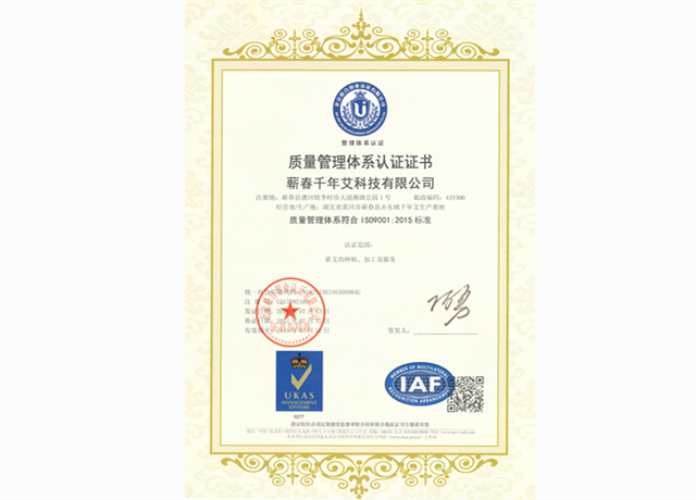 ISO9001:2015质量管理体系认证